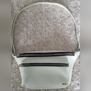 Amiri white leather sling-back, belt bag